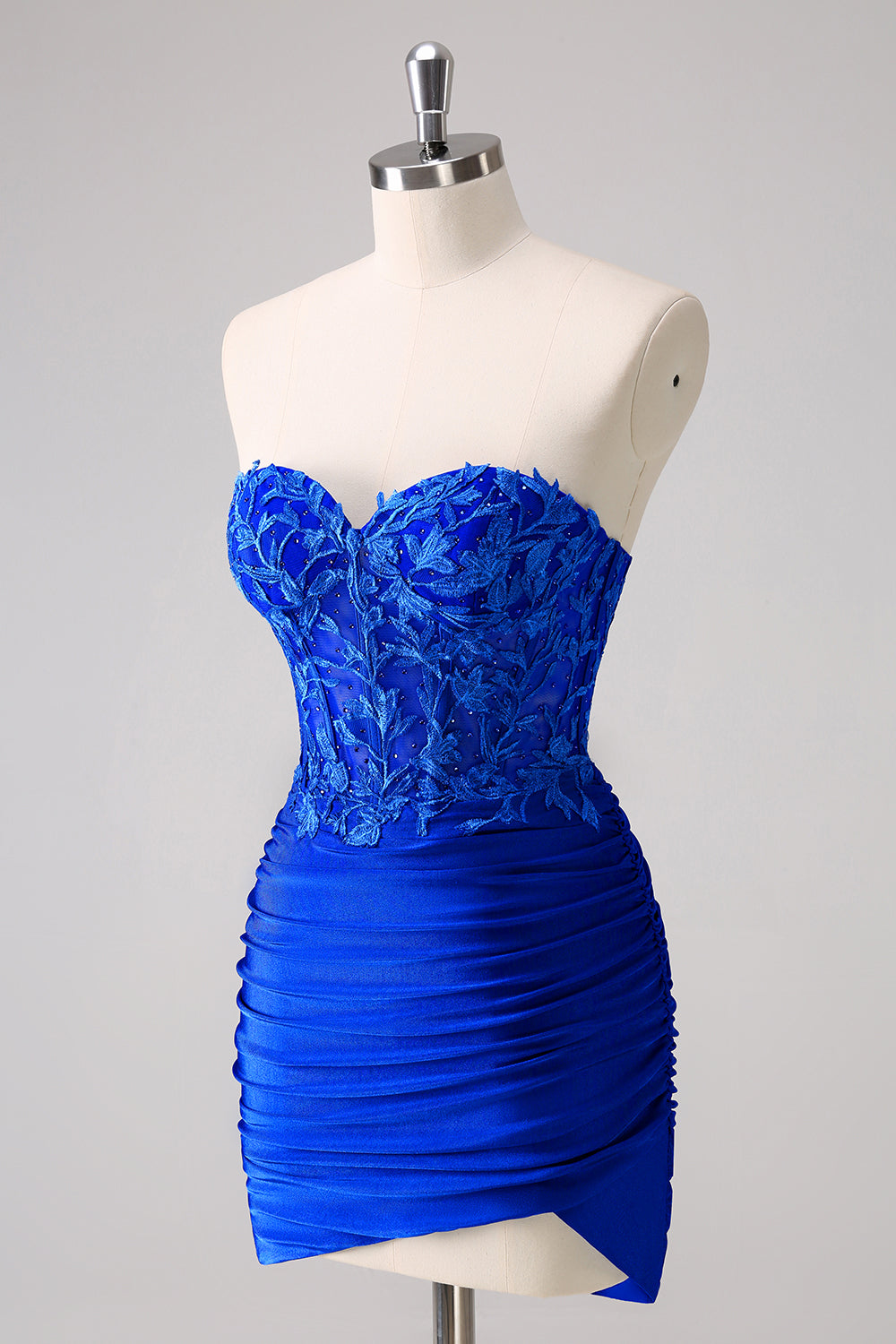Fuchsia Sweetheart Tight Corset Homecoming Dress with Beading