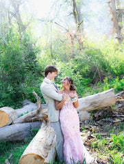 Girly Pink Sleeveless Strapless Mermaid Prom Dress with Appliques