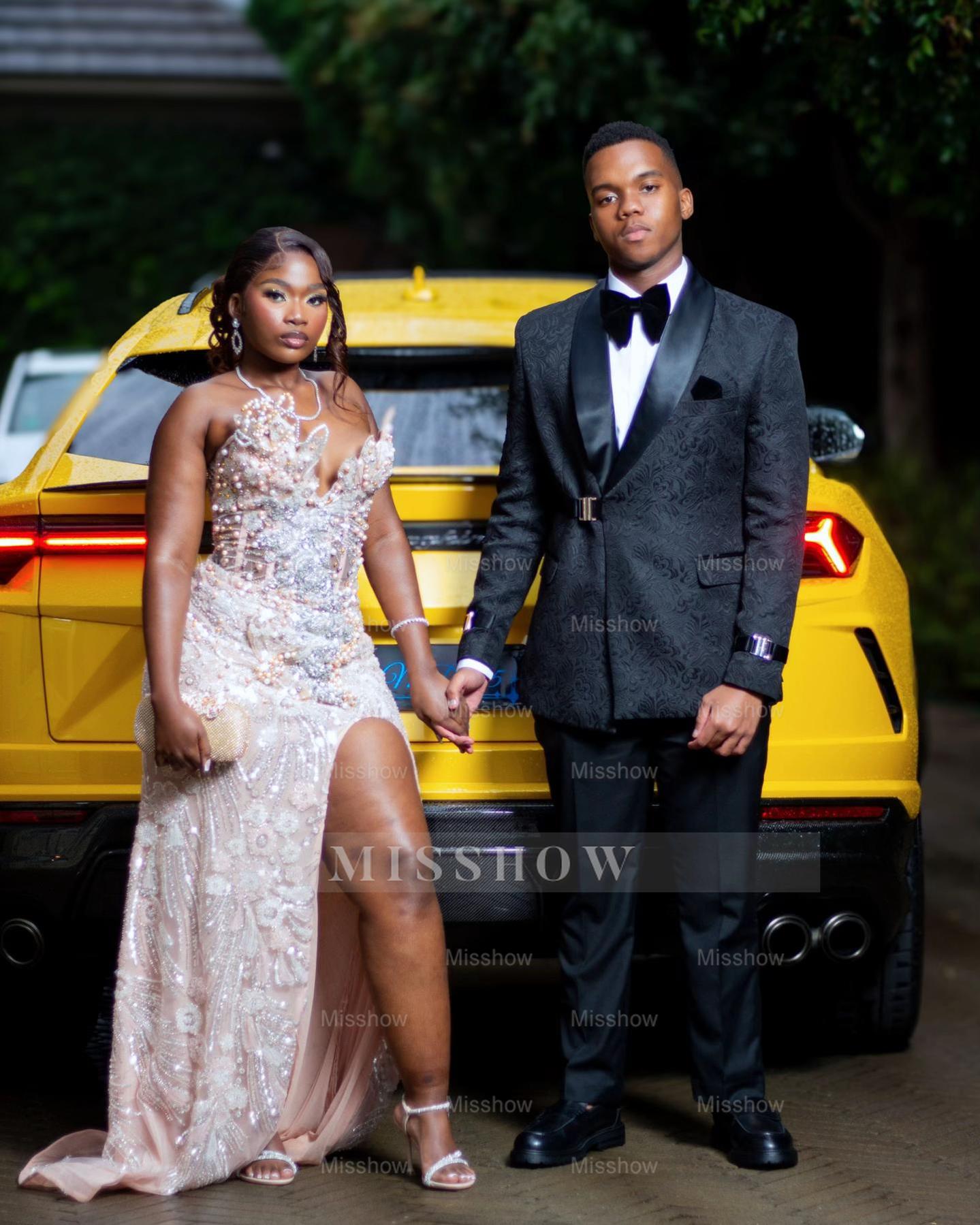 Glamorous Long Pink Sweetheart Sleeveless Mermaid Prom Dress with Slit and Detachable Train