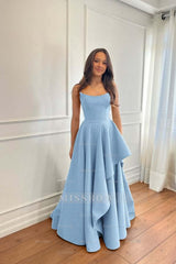 Glamorous Strapless Sleeveless Long Formal Dress With Pleated