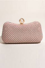 Glitter Blush Beaded Party Clutch