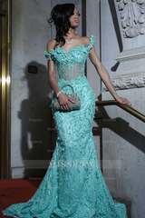 Gorgeous Black Mermaid Sleeveless Lace Beaded Long Prom Dress