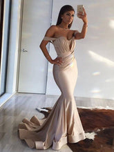 Gorgeous Mermaid Sleeveless Off-the-Shoulder Ruffles Spandex Prom Evening Dresses