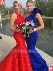 Gorgeous Mermaid Sleeveless One-Shoulder Ruffles Stretch Crepe Prom Evening Dresses