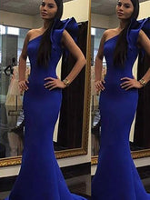 Gorgeous Mermaid Sleeveless One-Shoulder Ruffles Stretch Crepe Prom Evening Dresses
