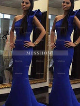 Gorgeous Mermaid Sleeveless One-Shoulder Ruffles Stretch Crepe Prom Evening Dresses
