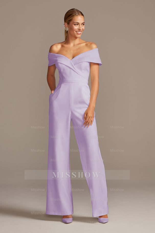 Graceful White Off-the-Shoulder Sleeveless Strapless Long Jump Suit