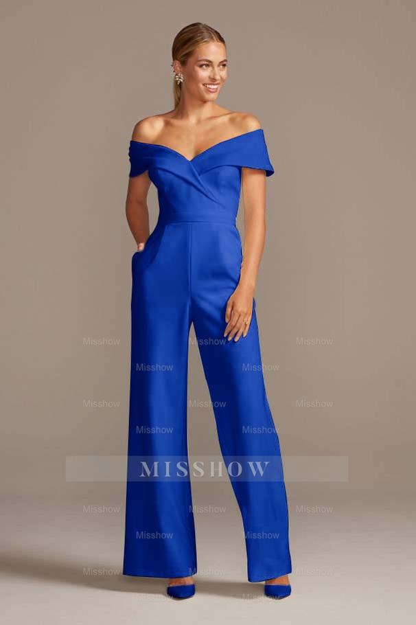 Graceful White Off-the-Shoulder Sleeveless Strapless Long Jump Suit