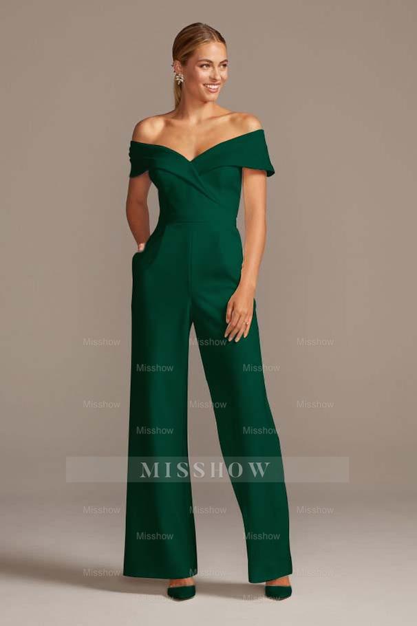 Graceful White Off-the-Shoulder Sleeveless Strapless Long Jump Suit