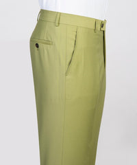 Green Notched Lapel Snug Fit Two-Piece Prom Suit