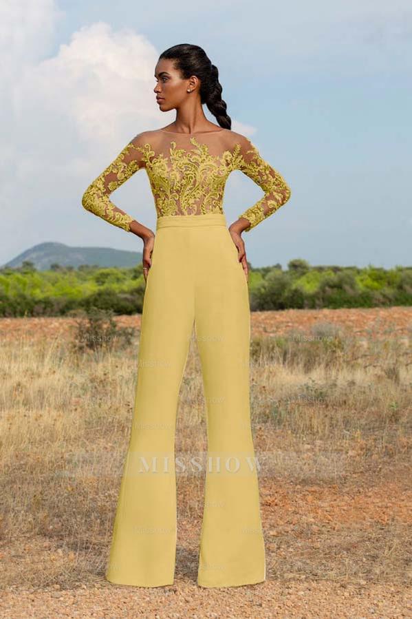 High-Grade White Embroidery Extraordinary Waist Slim Fit Party Jump Suit