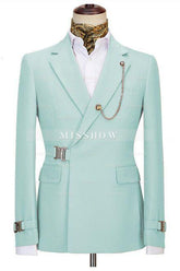 John Mint Green New Arrival Notched Lapel Two Pieces Business Men’s Suits