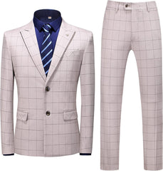 Julius Dusty Pink Fancy Two-Piece Peaked Lapel Business Suit