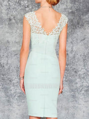 Knee-Length V-Neck Sheath/Column Mother of the Bride Dresses