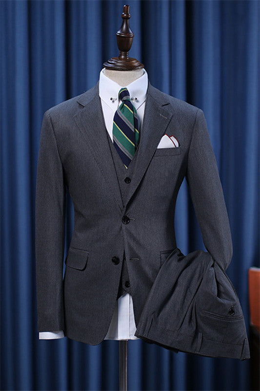 Latest Dark Gray Elegant Formal Business Suit