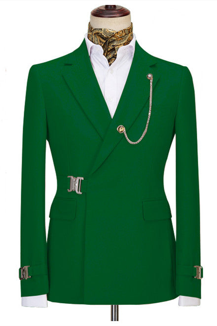 Latest Dark Green Notched Lapel Men’s Business Suits
