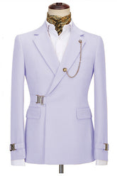 Latest Lavender Notched Lapel Men’s Business Suits