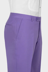 Light Purple Peaked Lapel Three-Piece Wedding Men's Suit