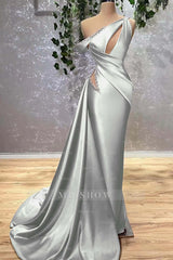 Lilac Off the Shoulder Sleeveless Mermaid Formal Dress With Beading