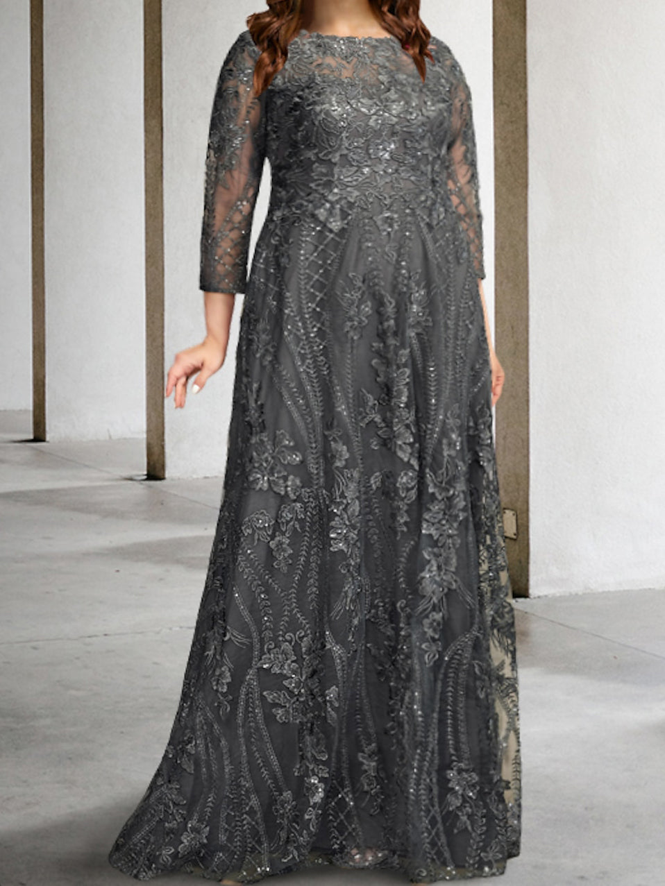 A Line Princess Long Sleeves Mother Of The Bride Dresses With Applique