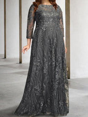 A Line Princess Long Sleeves Mother Of The Bride Dresses With Applique