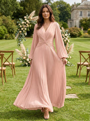 A Line Princess V Neck Mother Of The Bride Dresses With Ruched