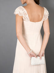 A Line Princess Scoop Sleeveless Mother Of The Bride Dresses With Lace Pleats