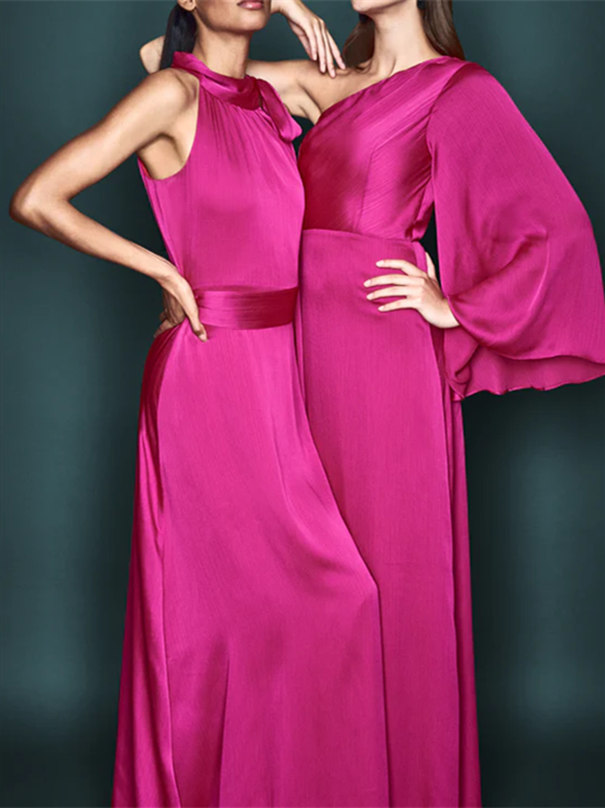 Sheath Column One Shoulder Floor Length Mother Of The Bride Dresses