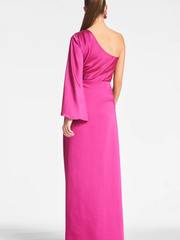 Sheath Column One Shoulder Floor Length Mother Of The Bride Dresses