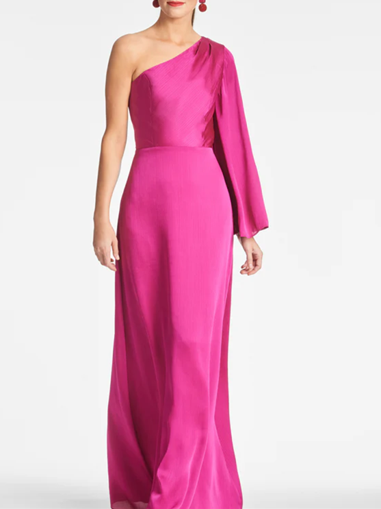 Sheath Column One Shoulder Floor Length Mother Of The Bride Dresses