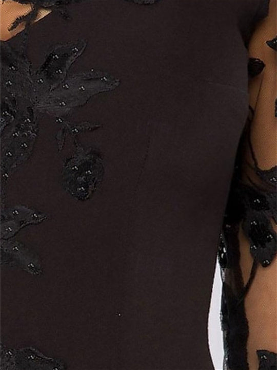 A Line Princess Sweetheart 3 4 Sleeves Floor Length Mother Of The Bride Dresses With Lace Split Side