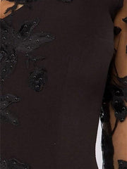 A Line Princess Sweetheart 3 4 Sleeves Floor Length Mother Of The Bride Dresses With Lace Split Side