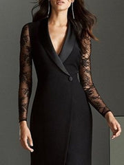 Mermaid Trumpet Long Sleeves V Neck Mother Of The Bride Dresses With Split