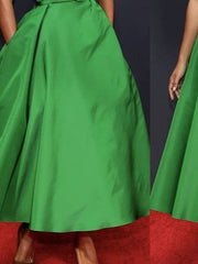 A Line Sleeveless Off Shoulder Ankle Length Ruched Mother Of The Bride Dresses