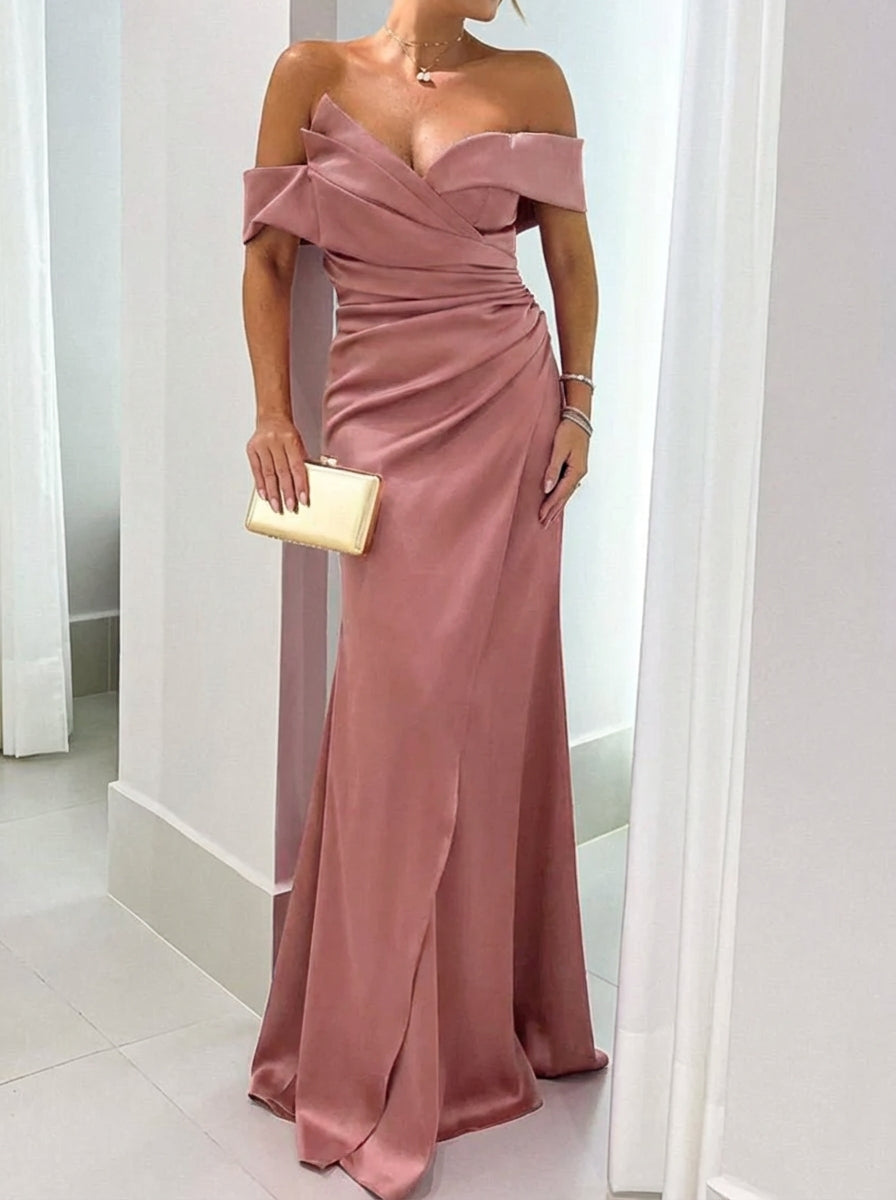Mermaid Trumpet Sweetheart Sleeveless Floor Length Mother Of The Bride Dresses With Pure Color