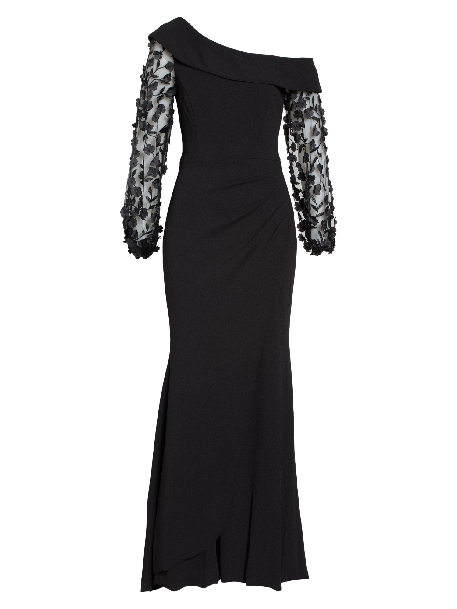 Mermaid Trumpet One Shoulder Floor Length Mother Of The Bride Groom Dresses With Applique