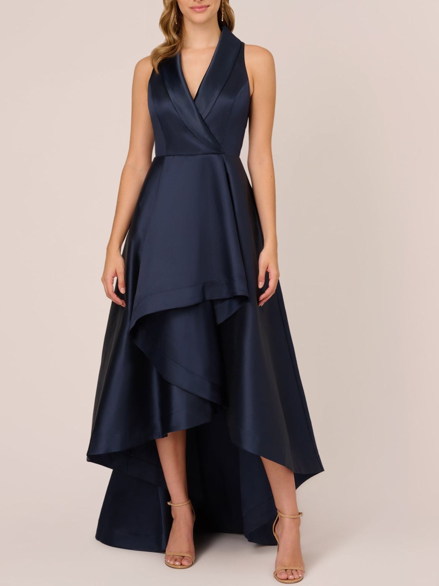 A Line Princess V Neck Sleeveless Asymmetrical Mother Of The Bride Groom Dresses