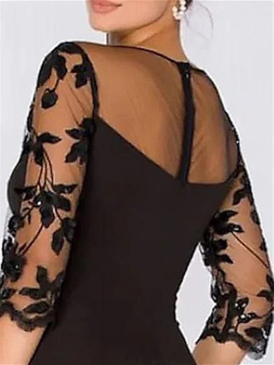 A Line Princess Sweetheart 3 4 Sleeves Floor Length Mother Of The Bride Jumpsuit With Applique