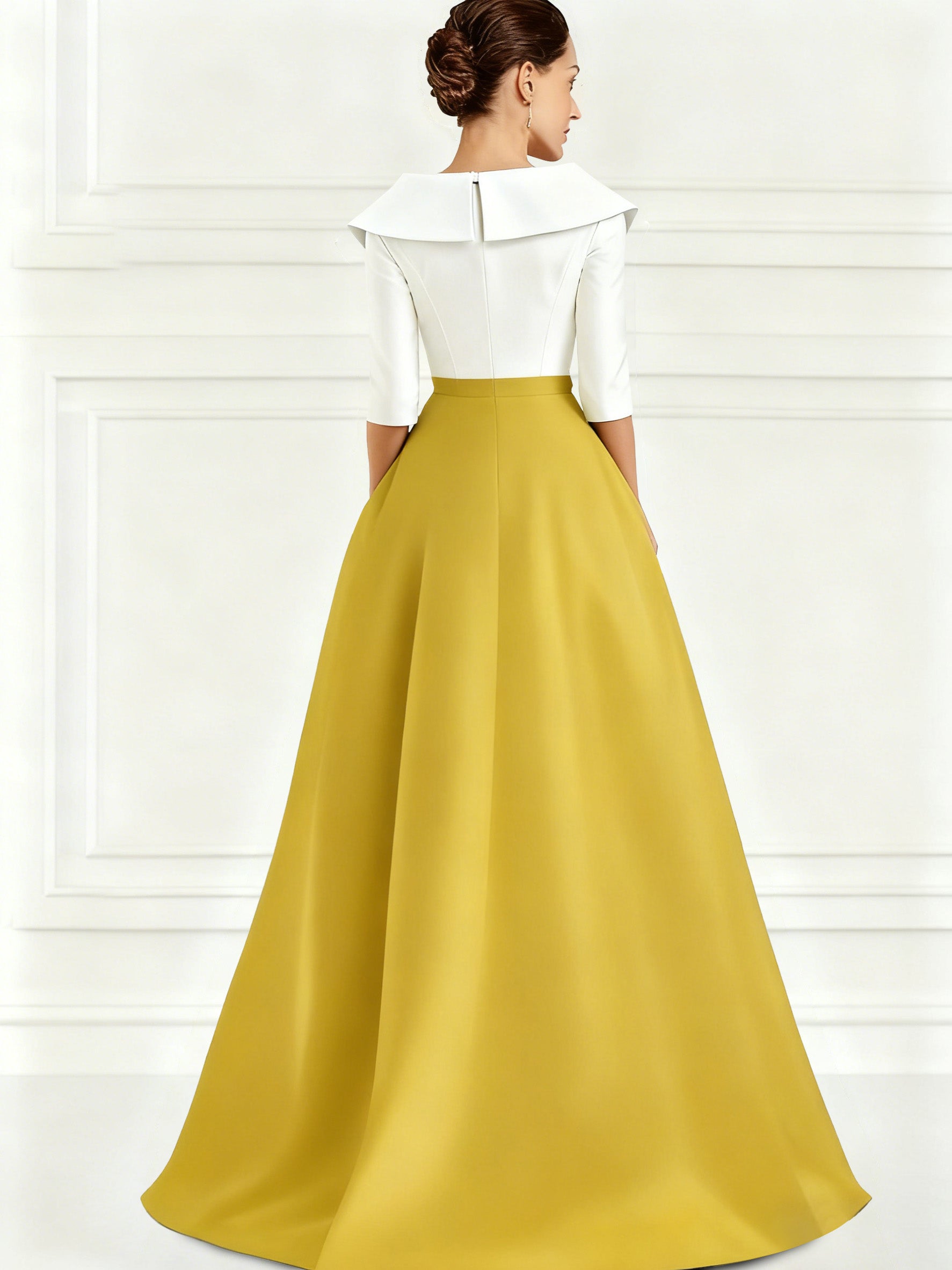 A Line Princess V Neck Floor Length Mother Of The Bride Dresses With Appliques Split Side