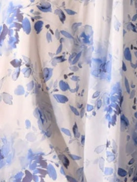 A Line Princess V Neck Pleated Printed Floral Mother Of The Bride Dresses With Ruffles 3D Flower