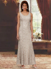 A Line Princess 2 Pieces Scoop Lace Mother Of The Bride Dresses With Jacket Long Sleeves Ankle Length