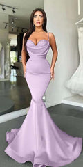 Mermaid Red Spaghetti Strap Sleeveless Sweetheart Formal Dress With Sequins