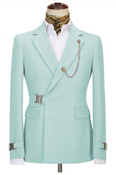 Mint Green New Arrival Notched Lapel Two Pieces Business Men’s Suits