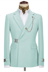 Mint Green New Arrival Notched Lapel Two Pieces Business Men’s Suits