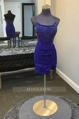 Misshow Golden Silver Corset Strapless Tight Short Homecoming Dress/Mini Dress with Beading