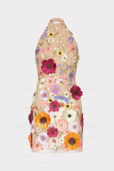 Misshow Halter Sleeveless Pink Party Dress with Appliques