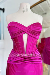 Misshow Hot Pink Corset Sweetheart Tight Short Homecoming Dress/Mini Dress