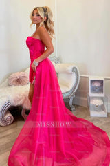 Misshow Hot Pink Spaghetti Straps High Low Homecoming Dress/Mini Dress
