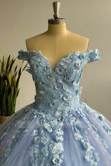 Misshow Lavender Quinceanera Dress Off-Shoulder Ball Gown with 3D Butterfly Lace Appliques & Lace-Up Corset