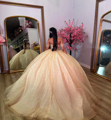 Misshow Off-Shoulder Beaded Tulle Ball Gown Princess Quinceanera & Sweet 16 Party Dress
